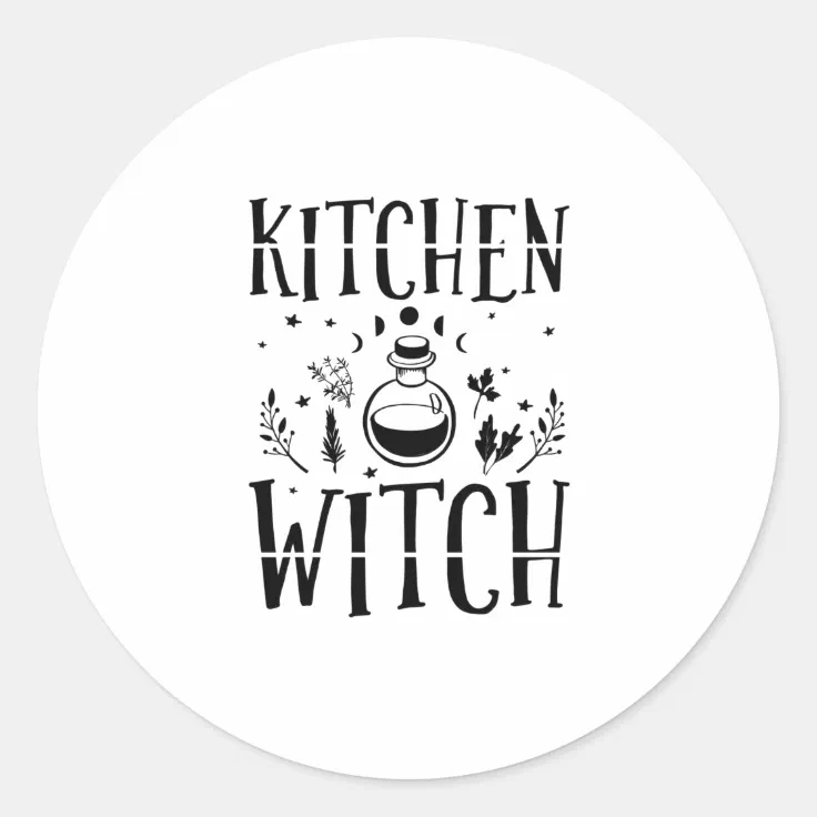 Kitchen Witch Gift Ideas For Witches Classic Round Sticker Zazzle