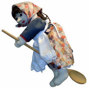 Kitchen Witch Riding Spoon ornament