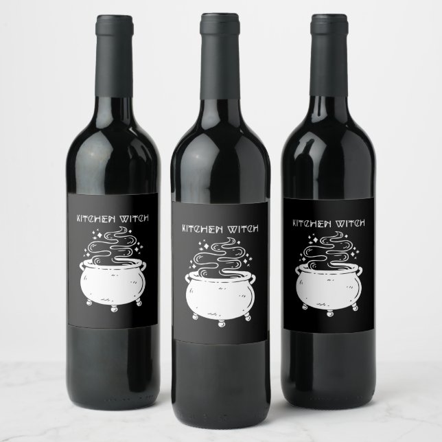 Kitchen Witch  Wine Label (Bottles)