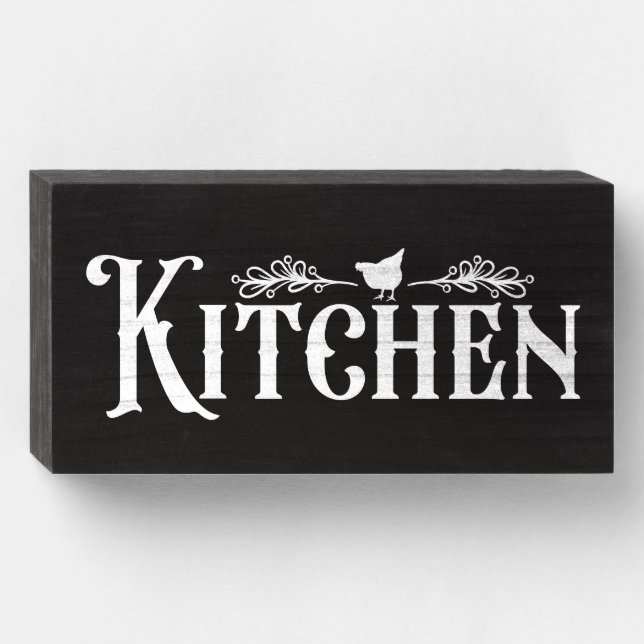 Kitchen Wooden Box Sign (Front Horizontal)