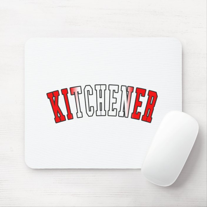 Kitchener in Canada National Flag Colors Mousepad