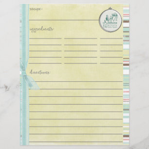 Kitchens Are For Bringing Families Together Recipe Letterhead