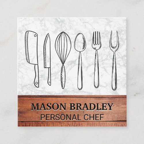 Kitchenware  Grill Master Square Business Card