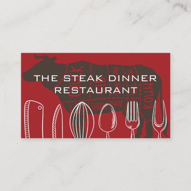Kitchenware | Steak House Business Card (Front)