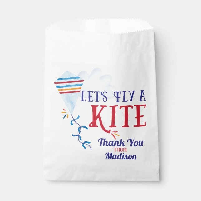 Kite Birthday Favor Bag (Front)