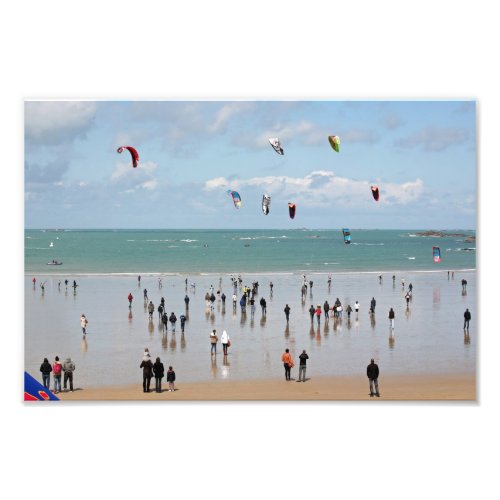 Kite boarding competition photo print