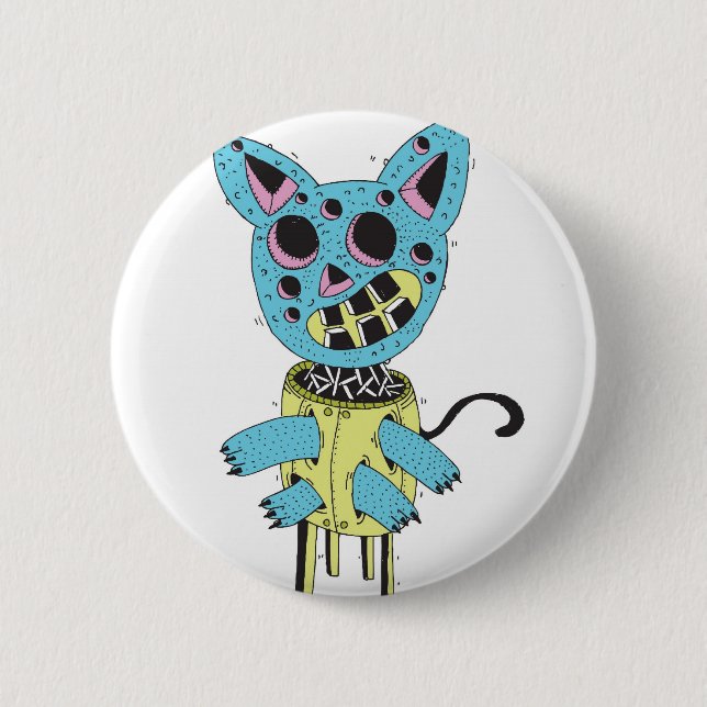 kite cat button (Front)