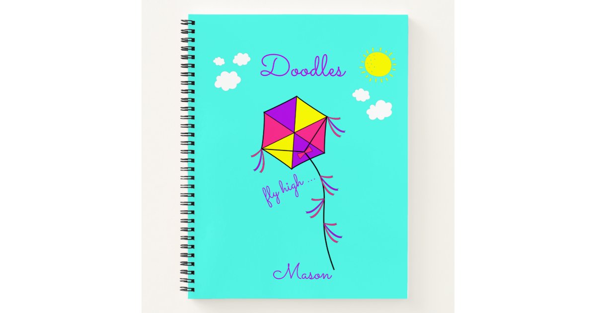 Sketchbook Journal Notebook Kids Art Gift Personalized Drawings 8.5 X 11  Size Christmas Gift 