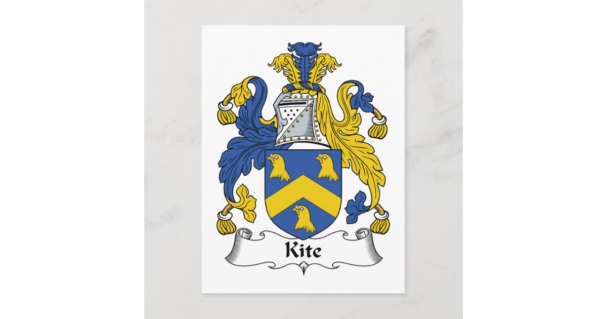Kite Family Crest Postcard