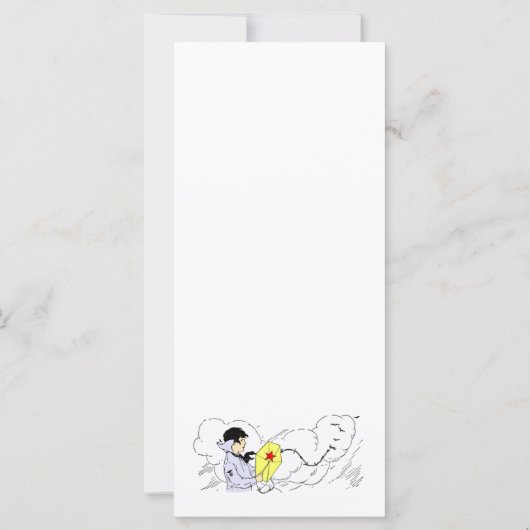 Kite Flying Boy Vintage Art (Back)