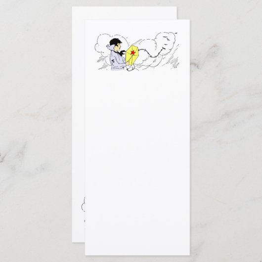 Kite Flying Boy Vintage Art (Front/Back)