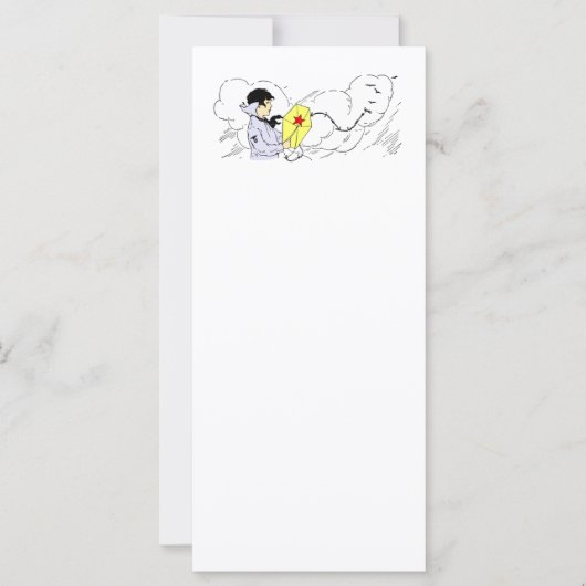 Kite Flying Boy Vintage Art (Front)