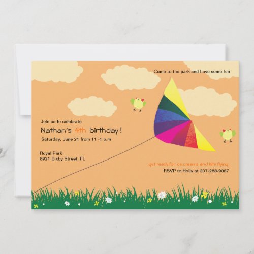 Kite Flying _Kids birthday invitations _2