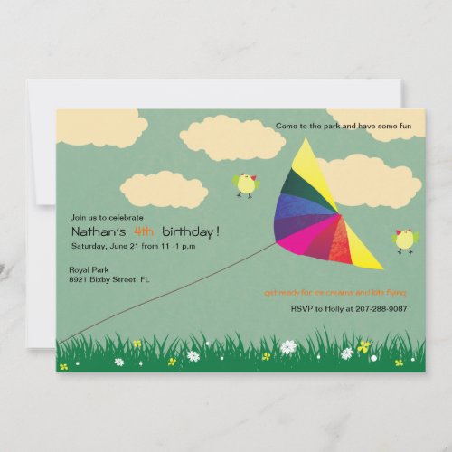 Kite Flying _Kids birthday invitations _3