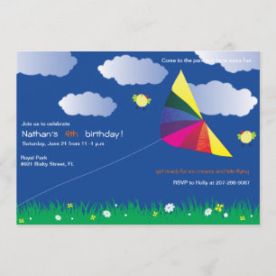Kite Flying -Kids birthday invitations -4
