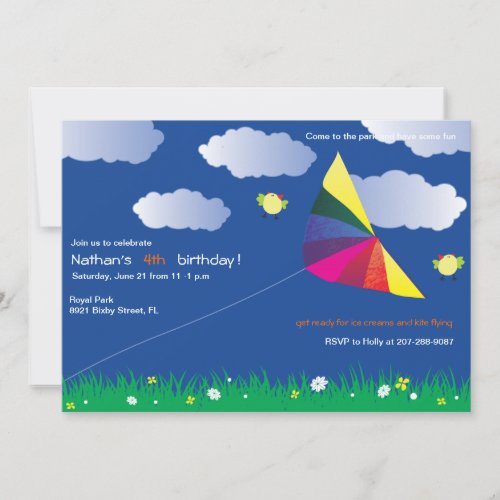 Kite Flying _Kids birthday invitations _4