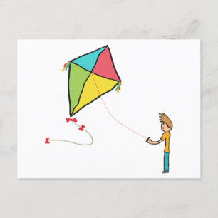 Kite Flying Postcard