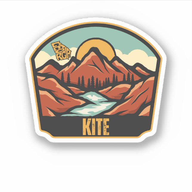 Kite, Georgia Sticker (Front)