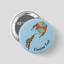 Kite Icon Light Blue Button