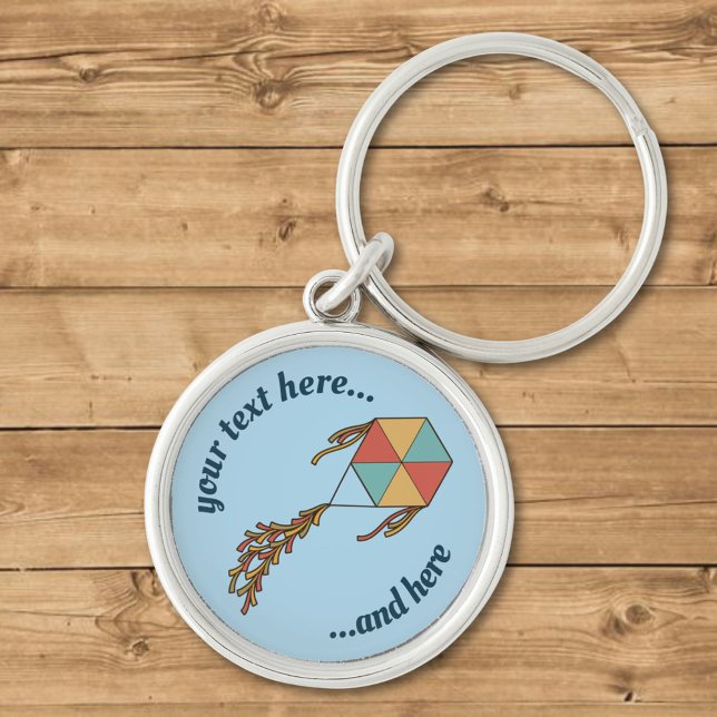 Kite Icon Light Blue Keychain (Creator Uploaded)