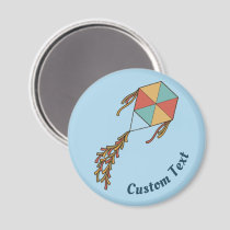 Kite Icon Light Blue Magnet