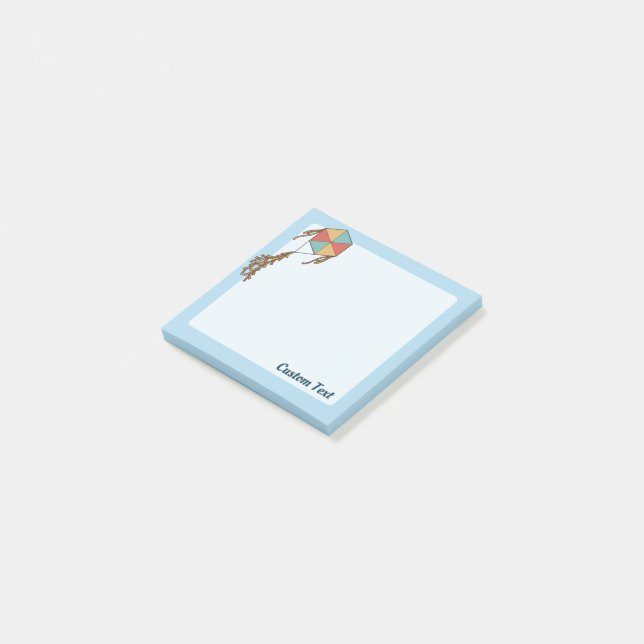 Kite Icon Light Blue Post-it Notes (Angled)