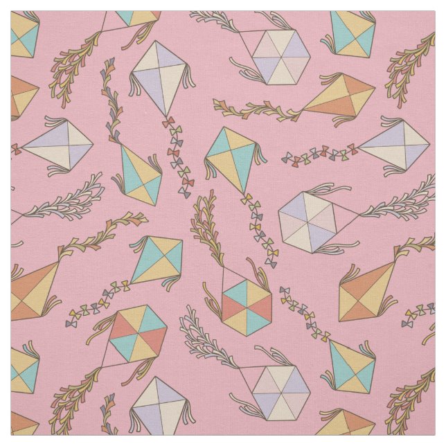 Kite Icons Pattern Fabric (Swatch)