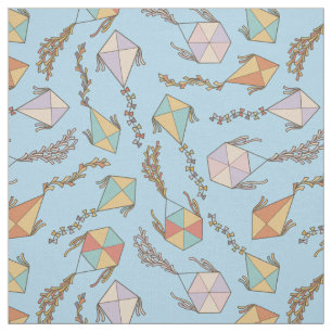Kite Icons Pattern Fabric