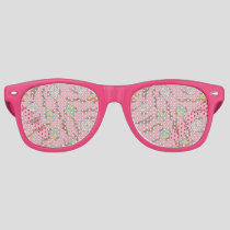 Kite Icons Pattern Pink Retro Sunglasses