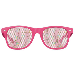 Kite Icons Pattern Pink Retro Sunglasses