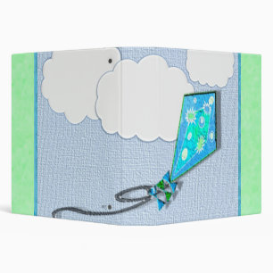 Kite in Flight Linen Binder