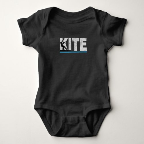 Kite Kitesurfer Kitesurfing Surfing Retro Gift Baby Bodysuit