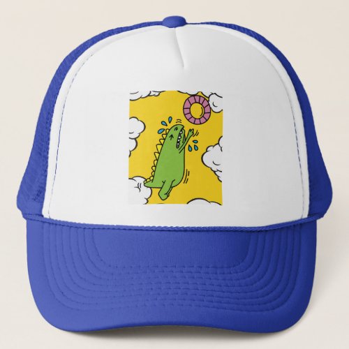 Kite Motif Child Funny Kite Trucker Hat