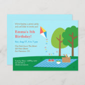 Kite Park Picnic Birthday Party Invitations (Front/Back)