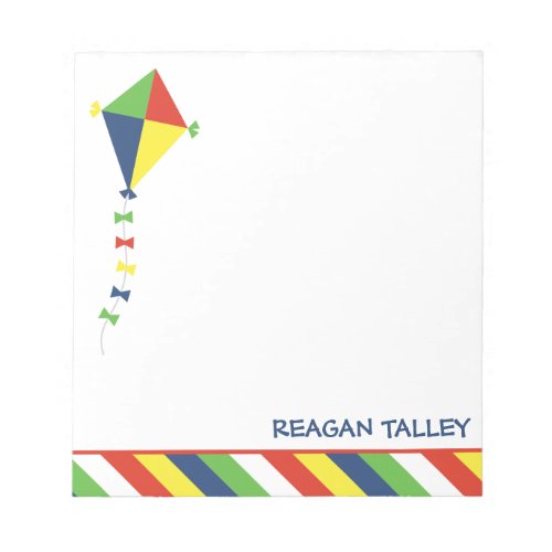 Kite Stripes Personalized Notepad