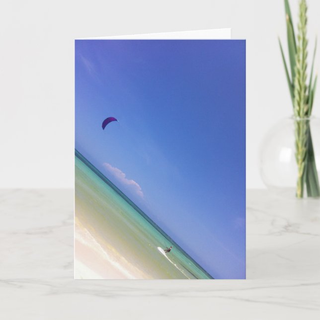 Kite Surfer Greeting Card (Front)