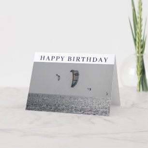 Kite-surfers birthday card