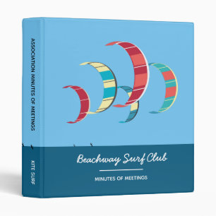 Kite Surfing 3 Ring Binder