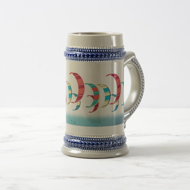 Kite Surfing Beer Stein (Front Right)