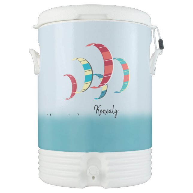 Kite Surfing Beverage Cooler (Front)