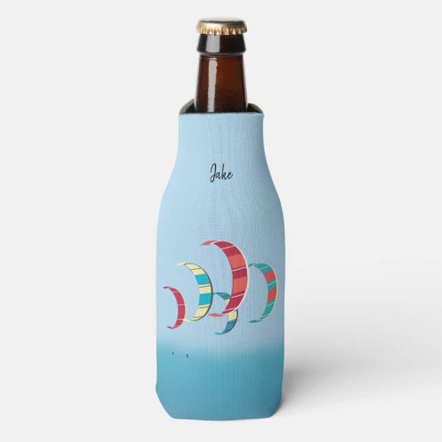 Kite Surfing Bottle Cooler (Bottle Front)