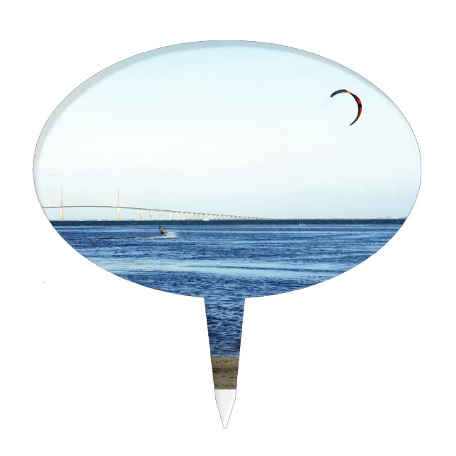 Kite Surfing Cake Topper (Front)