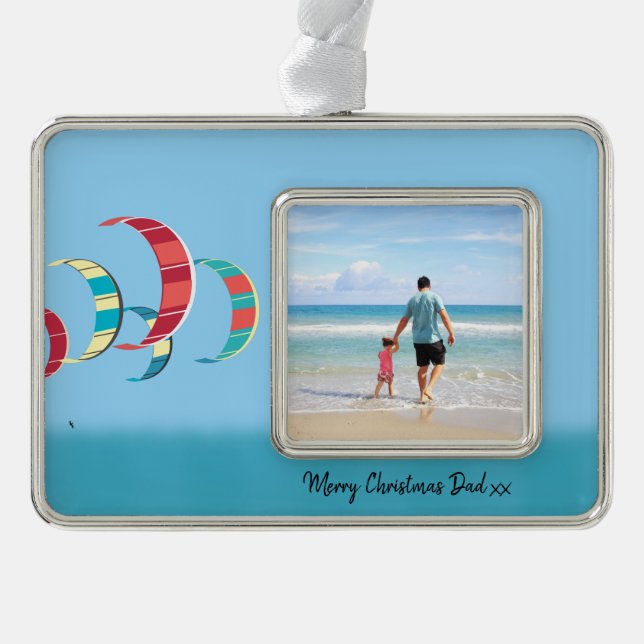 Kite Surfing Christmas Ornament (Front)