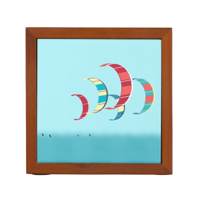 Kite Surfing Desk Organizer (Front)