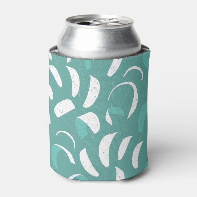 Kite Surfing Kites and Lines Distressed Look Surf Can Cooler (Can Front)