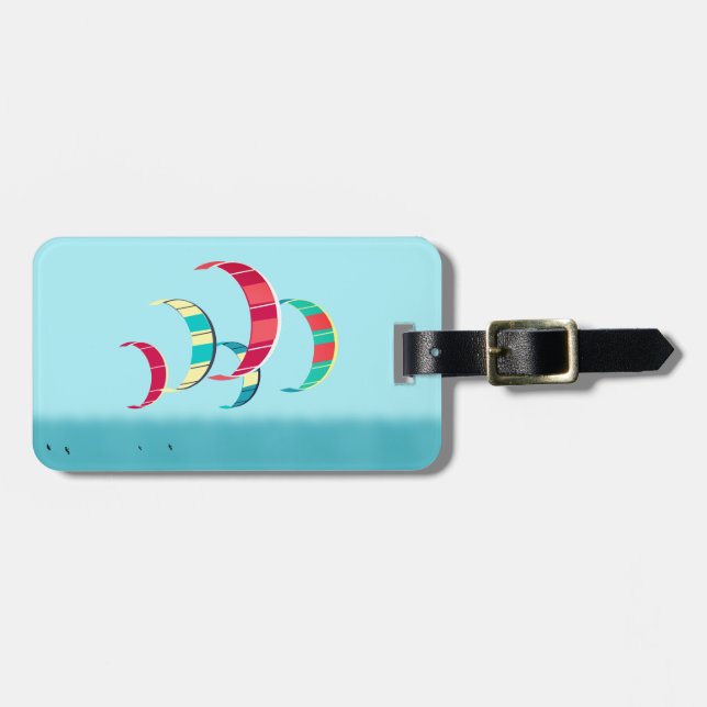 Kite Surfing Luggage Tag (Front Horizontal)