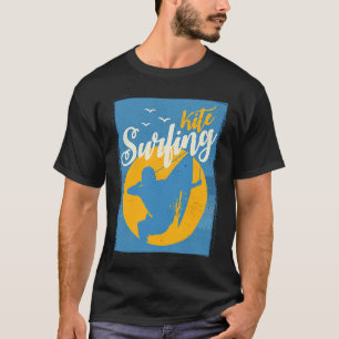 Kite Surfing Riding The Waves And Following The Wi T-Shirt