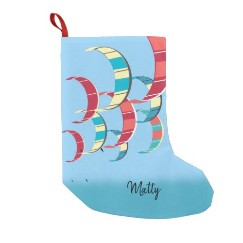 Kite Surfing Small Christmas Stocking