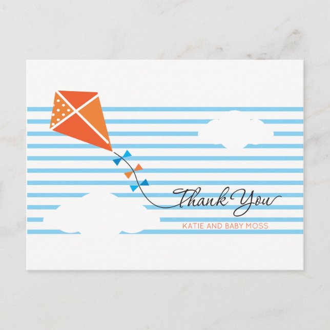 Kite Thank You Postcard {Boy} (Front)