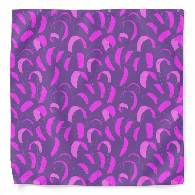 Kiteboarder Kite Surfer Pink Purple Patterned Bandana (Front)